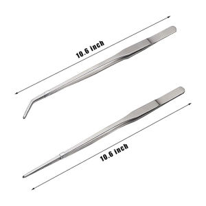 30cm Aquarium tweezers Stainless Reptile Feeding tongs for tarantula Long tweezers for kitchen Aquarium Cleaning tools