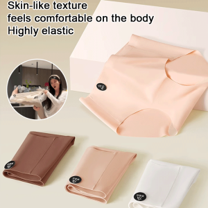 Mulberry silk ice silk underwear / seamless mid-waist antibacterial crotch breathable womens briefs