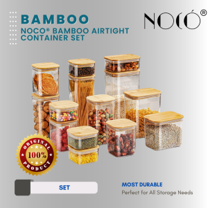 Noco® Bamboo Airtight Container Set Food Candy Snacks Canister