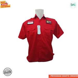 HEM KEMEJA MERAH PUTIH 17 AGUSTUS KEMERDEKAAN VELCRO GARUDA BISA DICOPOT PASANG BKS