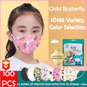 FOR KIDS LYL 50PCS KN95 for Kids Facemask 5ply N95 Children 5D Duckbill Cartoon baby Masks Protective Masks Reusable Unobstructed Breathing White 5 Layers N95 Facemask 3d Masks