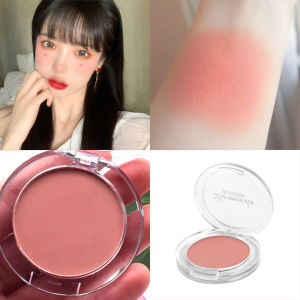 【Natural style】6 Colors Matte Blush Pallete Natural Mineral Pigment Pink Milk Tea Peach Cheek Blusher Powder Professional Contour Shadow Blush