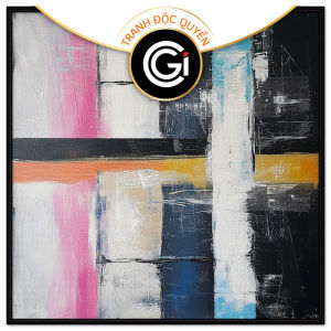 Tranh trừu tượng sơn dầu. Tranh treo tường dán tường Canvas. CGI-297