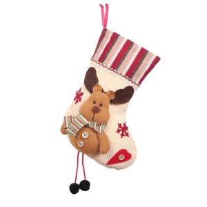 xpkQ Cute Cloth Christmas Gifts Bag Cartoon Reindeer Christmas Stockings Santa Large Capacity Christmas Decorative Socks Children R3K9L