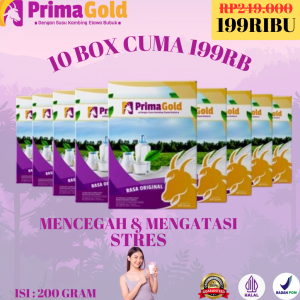 10 BOX Prima Gold Susu Kambing Etawa Primagold Mengatasi Penyakit Jantung Menurunkan Kadar Kolesterol Aman Diminum Setiap Hari