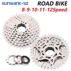 SUNSHINE Road Bike Cassette 8 9 10 11 12 Speed 11-23t/25t/28t/30t/32t/34t/36t Bicycle Flywheel K7 Sprocket for Shimano HG Hub