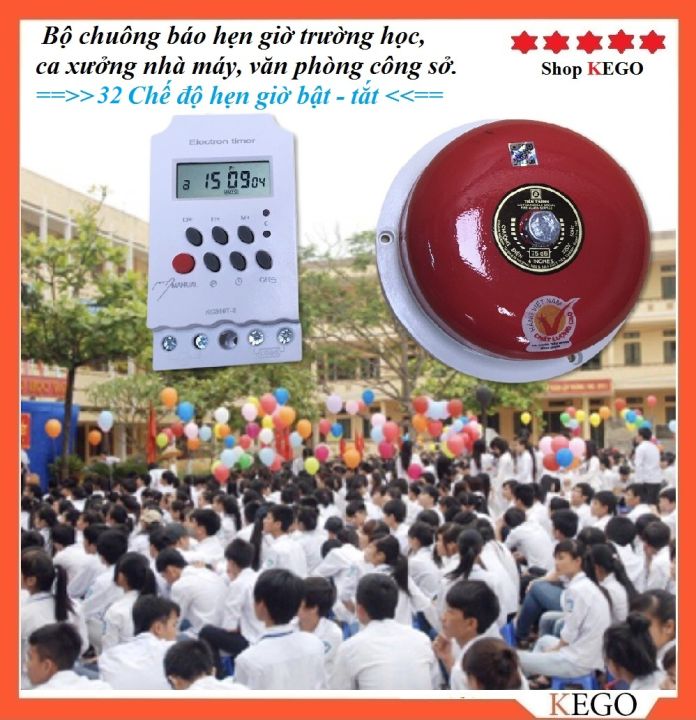 Bộ Chuông Báo Hẹn Giờ Ra Vào Cơ Quan, Trường Học, Công Ty, nhà xưởng . Có thể cài 32 điểm chuông reo trong ngày