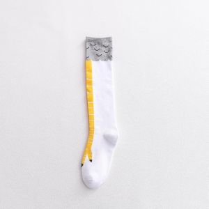 Funny 3D Chicken Socks Print Cartoon Cosplay High Flexibility Thigh High Sock Cotton Fashion Thin Toe Feet