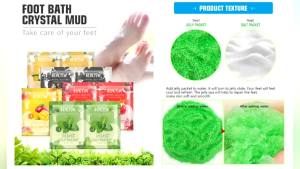 Jelly Pedicure Foot Soak Packets Foot Soak Salts Pedicure Foot Soak For Feet Tired Foot Odor Nail Discoloration Feet Softens Calluses Pedicure Foot Gel (Jasmine*5)