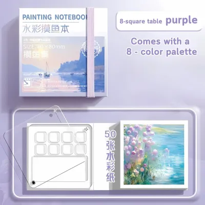 Acrylic Grid Paint Box Travel Paint Tray Box Tearable Painting Book Watercolor Paint Book Travel Watercolor Palette