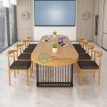 Meja Meeting / Meja Rapat Kantor Oval Minimalis Dengan 8 Kursi. 