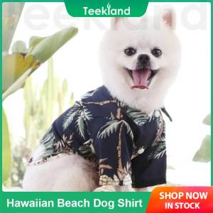 Teekland People-pets Matching Clothes Summer Pet Clothes Cool Beach Hawaiian Style Dog Shirt Breathable Shirts Small and Medium Dog Costumes