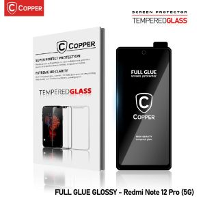 Redmi Note 12 Pro 5G - COPPER Tempered Glass Full Glue PREMIUM GLOSSY
