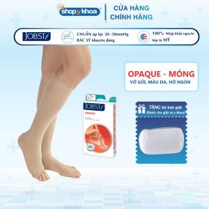 Vớ Y Khoa Cao Cấp Mỏng JOBST Opaque - Vớ Gối Màu Da Hở Ngón Áp Lực 20-30mmHg 2 Chiếc (Tất Y Khoa)