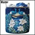 Portable Laundry Container Quilted Laundry Hamper Large Foldable Quilted Laundry Basket with Handles – Soft Storage Organizer for Nursery Bedroom Laundry Room – Durable Spacious for Asia. 