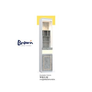 ตู้พระมินิมอล พร้อมชั้นวางสำหรับวางพระและของสะสม W40x40x200cm. BROWNFURNITURE