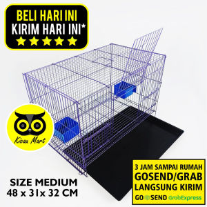 Kicau Mart KHUSUS 3 JAM SAMPAI INSTAN GRAB GOJEK Sangkar Burung Kandang Burung Kandang Umbaran Lokal Medium Sempati Size M Kandang Burung Lovebird Parkit Kenari Nuri Dll 45UMSM