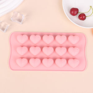 [Alex Do] Hot Sale 1Pc 15 Hole Three-dimensional Heart-shaped Silicone Mold DIY Chocolate Ice Grid Mousse Mold Soft Candy Baking Mold