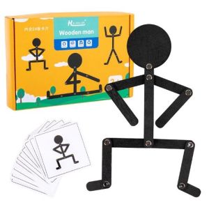 Mainan Edukasi Sporty WOODEN MAN / Mainan Edukatif Anak Cocokkan Bentuk Orang / Mainan Kayu Pola