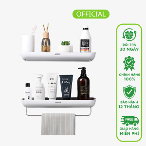 Kệ Đựng Đồ Nhà Tắm Có Thanh Treo ECOCO - Kệ Phòng Tắm Đa Năng Dán Tường Chịu Lực Tốt