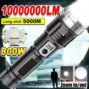 VALUEPULSE ซูมแบบยืดหดได้ ไฟฉาย LED แบบพกพา ชาร์จผ่าน USB ได้ ไฟฉายแสงแรง ใหม่ ไฟฉายพลังสูงที่แข็งแกร่ง