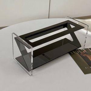 Desktop Acrylic Remote Control Storage Box / Mobile Phone Fan Remote Holder / Ins-Style Coffee-Table Display Box