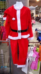 ชุดซานต้า แซนตี้ ชุดคริสมาสเด็ก ผ้ากำมะหยี่บาง พร้อมส่ง 2-3วันได้รับ (ชุดส่วนตัว: 2-3 วัน)