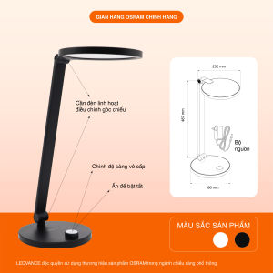 Đèn bàn Đức OSRAM VisionCare K60 – 14W CRI>97 thiết kế màng tổ ong chống chói  ánh sáng dịu mắt chống cận và bảo vệ mắt