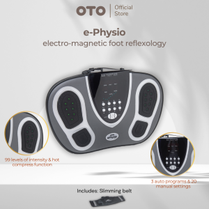 OTO Official Store OTO e-Physio EY-900U 2 body-treatment channels 8 Auto Modes 18 Manual Modes Adjustable Heat Therapy Body & Foot Therapy Wide foot pad surface Slim flat & light weight design for better comfort