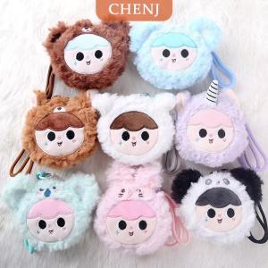 [COD] CHENJ ใหม่กระเป๋าใส่เหรียญสำหรับเด็กทารกสามใบมีจี้ตุ๊กตาการ์ตูนอะนิเมะแบบยัดไส้ของตกแต่งของขวัญวันเกิดของสะสม