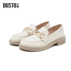 DUSTO รองเท้าคัทชูผู้หญิงฤดูกาล2024 สวมใส่สบายเรียบง่ายส้นเตี้ย สวมใส่สบายเท้า