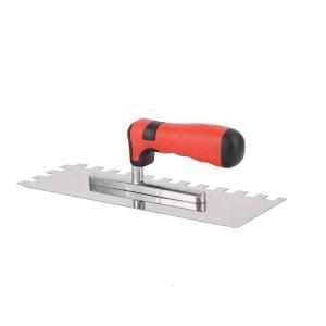 Drywall Trowel Flat FinishingFlat Notched Trowel with Nonslip Handle Stainless Steel Plastering Trowel for Sheetrock