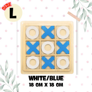 Wooden Tic Tac Toe Kids Toy XOXO Board Game Educational Puzzle Family Play Indoor Fun Gift Toy