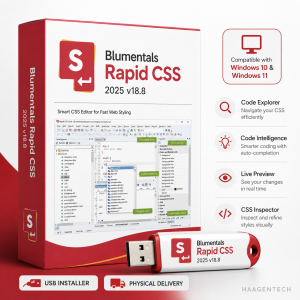 Blumentals Rapid CSS 2025 v18.8  USB SOFTWARE Installer – Plug & Install | FULL VERSION | Perpetual | No CD Drive Needed | Windows Compatible | Fast & Easy Setup | No Internet Required | COMES IN A USB FLASDRIVE | USB | FLASHDRIVE