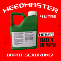 Racun Rumput murah hebat /Weedmaster  Rumpai (4 Liter). 