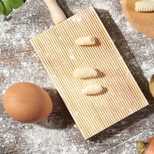 HJKL Nấu ăn Nhà bếp Garganelli Spaghetti Bột Máy làm mì ống Mái chèo bơ Bảng Gnocchi Dụng cụ làm