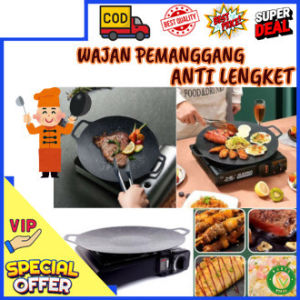 Wajan Konduksi Panggangan Anti Lengket BBQ Ikan Sosis Sate Roti Kebab Wajan Pemanggang Anti Lengket
