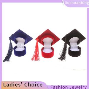 [COD] liuchuanbing Jewellery Creative Doctoral Hat Shape Ring Box Earrings Jewelry Storage Wedding Engagement Valentines Day Gift Packaging Boxes