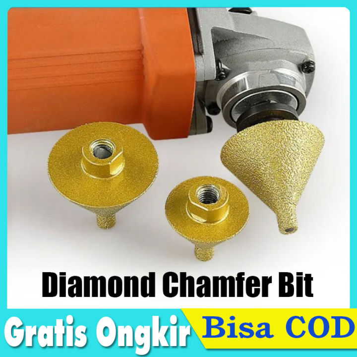Mata CNC Router Diamond Chamfer Profil Mata Bor Drill Bit Batu Granit ...