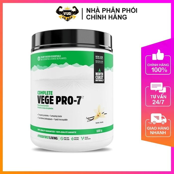 Whey Protein Thực Vật Hữu Cơ Complete Vege Pro 7 North Coast Naturals Hộp 600g Lazadavn 5357