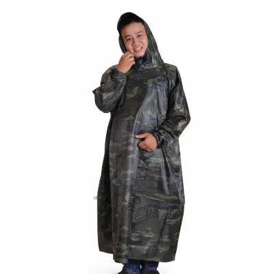 Áo mưa Bít vải dù cao cấp ( Không xẻ tà) 1m4 Siêu bền - chống thấm nước dành cho 1 người