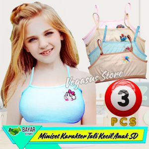 Miniset Anak Perempuan SD ABG 6-12Tahun-Miniset lis Murah Tali Kecil Anak Cewek Karakter Kartun