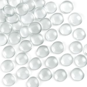 LUMINOU Glass Pebbles Vase Filler Beads Decorative Glass Stones Mixed Color Crystal Balls Gifts Light Reflecting Flat Glass Beads Vase Filling Decoration