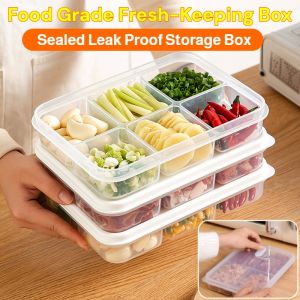 Food Grade Fresh-Keeping Box Fruit Vegetable Meat Plastic Fresh-Keeping Box Kitchen Sealed Storage Container