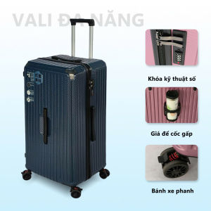 VALI DU LỊCH THỜI TRANG SIZE LỚN 24/26/28 INCH CÓ BO GÓC KIM LOẠI CHỐNG VA ĐẬP TỐT