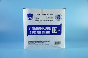 Hộp 100 bơm tiêm 10cc VINAHANKOOK bơm tiêm y tế xilanh 10ml vô trùng - Tặng kim / Nhiều cỡ