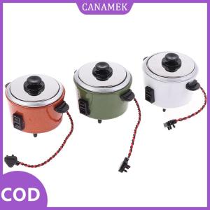 CANAMEK✨ 1 chiếc nồi cơm thu nhỏ Nhà búp bê 1:12 phụ kiện nhà bếp đồ chơi trang trí