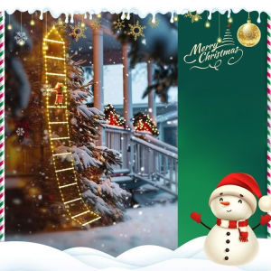 ของตกแต่งคริสต์มาสทั้งภายในและภายนอกอาคาร ไฟบันไดซานตาคลอส ต้นคริสต์มาส เครื่องประดับหน้าต่างและประตู แสงไฟรอบทิศทาง LED圣诞老人攀爬灯串