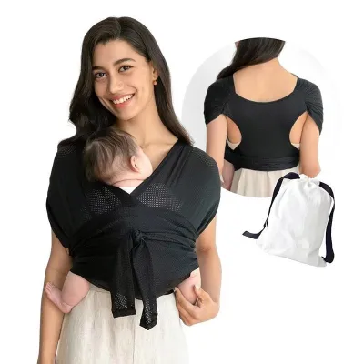 Baby Wrap Carrier Adjustable Baby Easy to Wear Wrap Carrier Wrap Safe Breathable Soft Baby