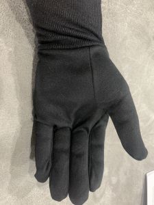 ถุงมือไนล่อน ถุงมือทำงาน สีดำ ถุงมือจราจรสีดำ (6คู่/109บ.)